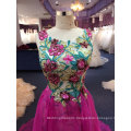 Purple Lace Evening Dress for Wedding with Separate Train